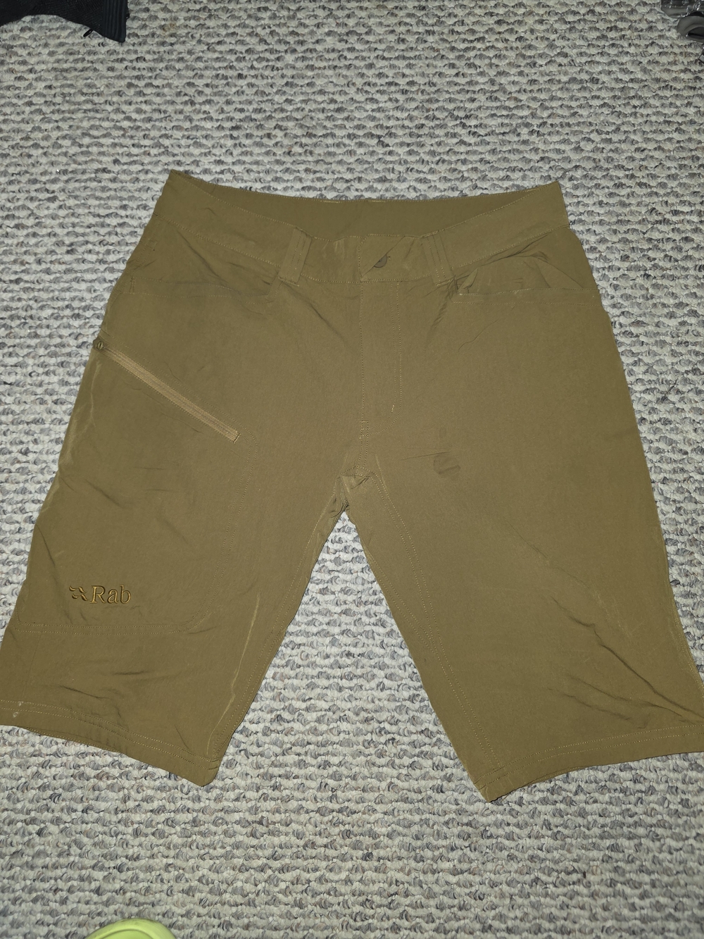 Rab Men's Brown Athletic Shorts with Zip Pocket
